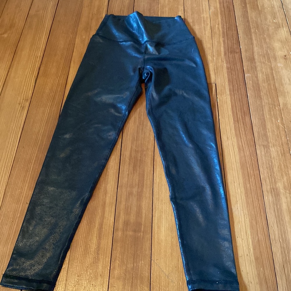 Leather looking aerie leggings